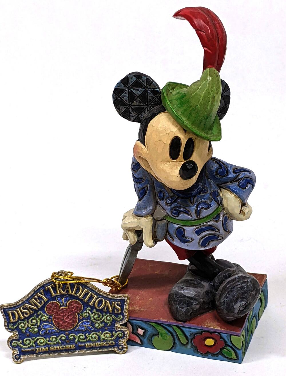 Disneyana - Jim Shore Sew Brave Mickey Mouse Stone Cast Resin Figurine New w/tag